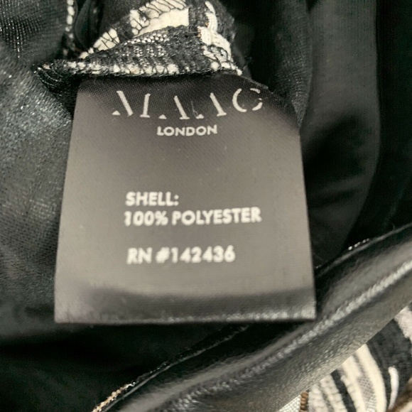 Maac London Size 10 Mini Skirt Metallic Black NWT - Picture 11 of 11